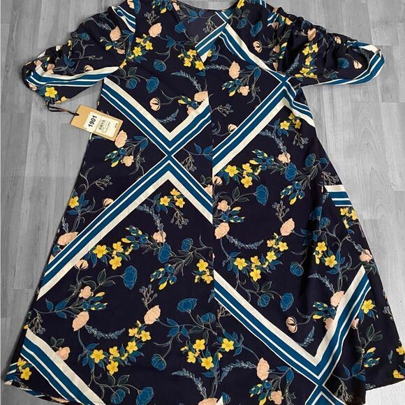 Halogen Dress Floral Size XS Oversized NWT - Picture 1 of 8